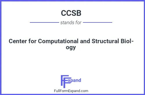 Full form of CCSB