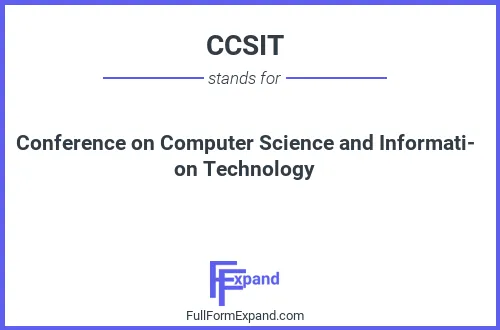Full form of CCSIT
