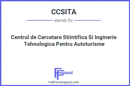 Full form of CCSITA