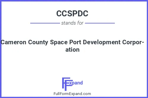 Full form of CCSPDC
