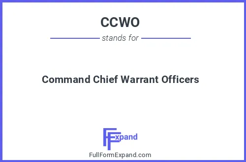 Full form of CCWO