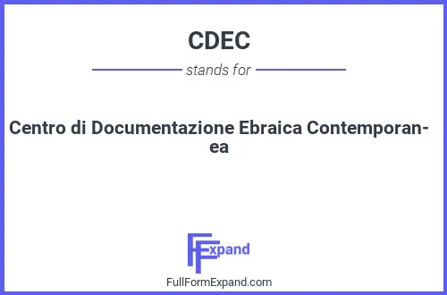 Full form of CDEC