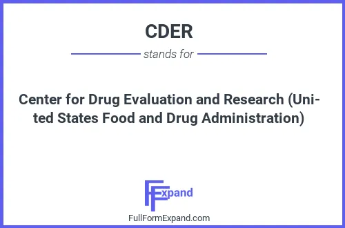 Full form of CDER