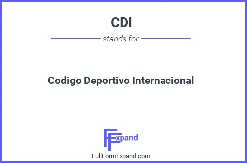 Full form of CDI