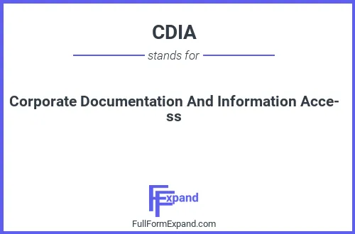 Full form of CDIA