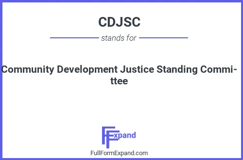 Full form of CDJSC