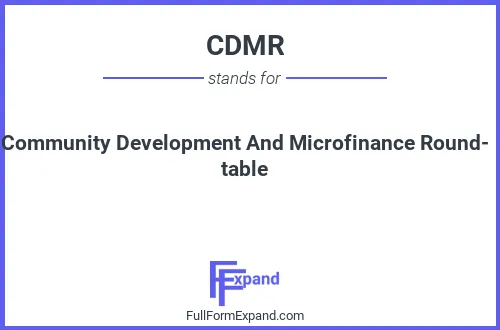 Full form of CDMR