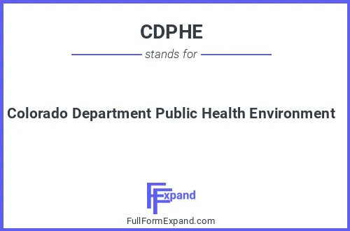Full form of CDPHE