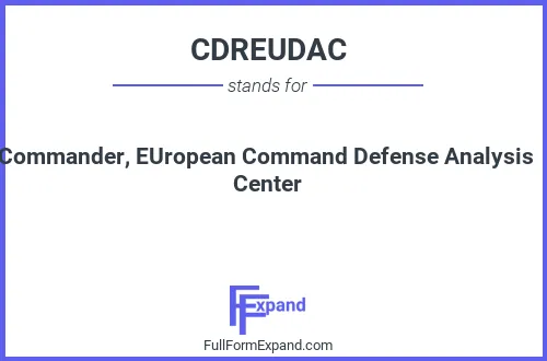 Full form of CDREUDAC
