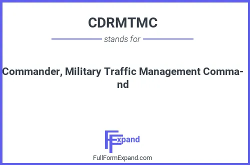 Full form of CDRMTMC