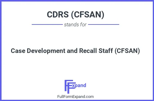 Full form of CDRS (CFSAN)
