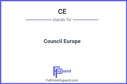 Full form of CE
