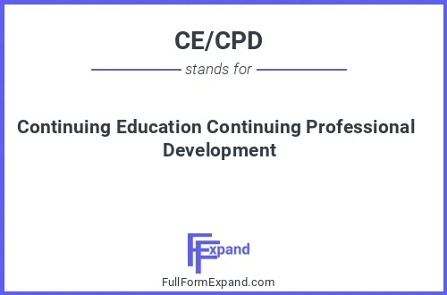Full form of CE/CPD