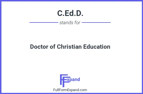 Full form of C.Ed.D.
