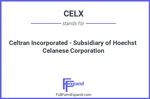Full form of CELX