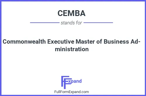 Full form of CEMBA
