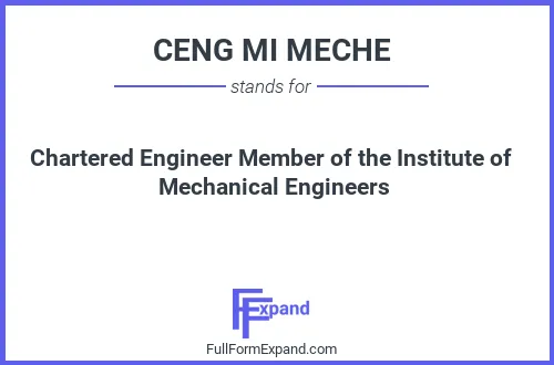 Full form of CENG MI MECHE