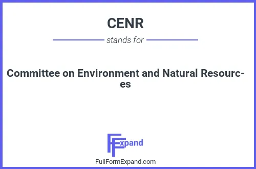 Full form of CENR