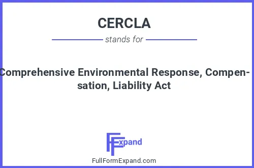 Full form of CERCLA