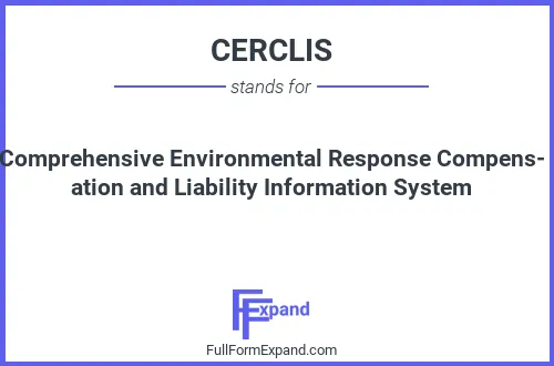 Full form of CERCLIS