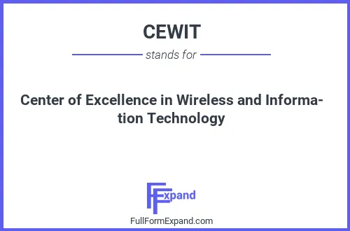Full form of CEWIT