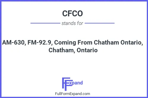 Full form of CFCO