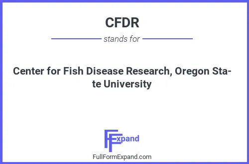 Full form of CFDR