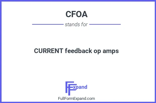 Full form of CFOA