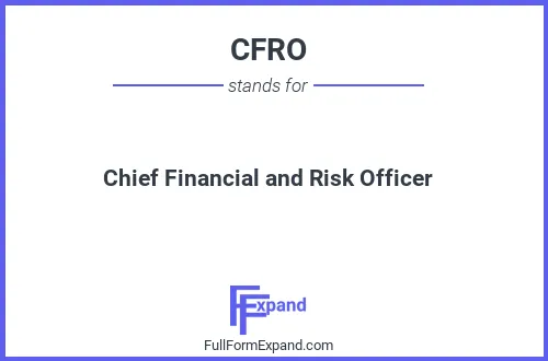Full form of CFRO