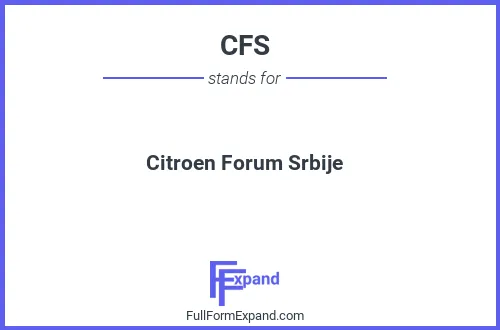Full form of CFS