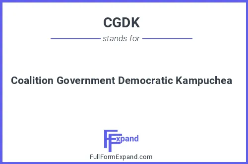 Full form of CGDK