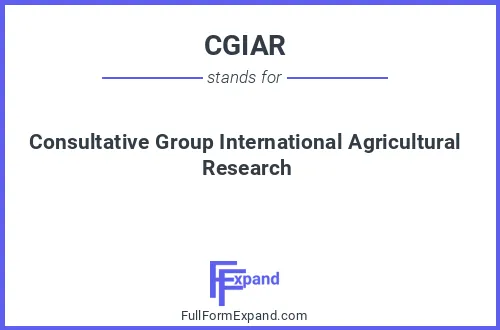 Full form of CGIAR