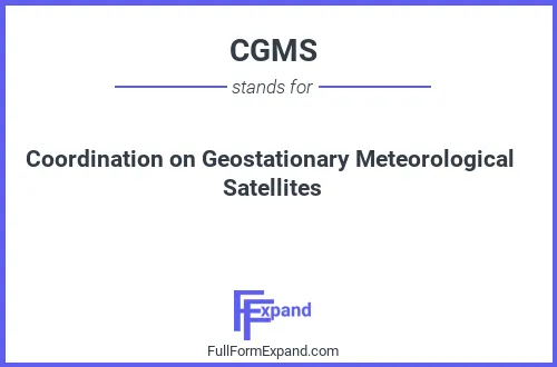 Full form of CGMS