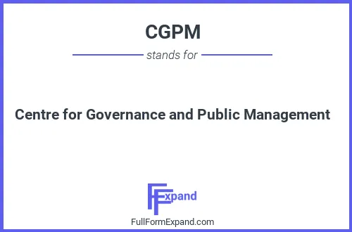 Full form of CGPM