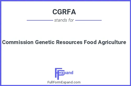 Full form of CGRFA