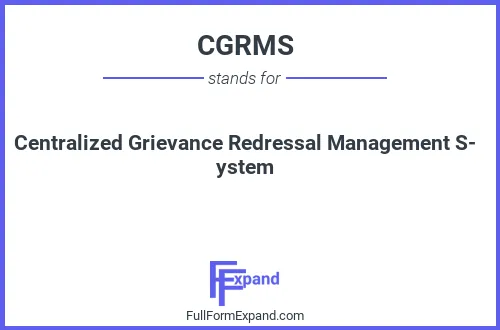 Full form of CGRMS