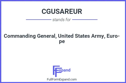 Full form of CGUSAREUR