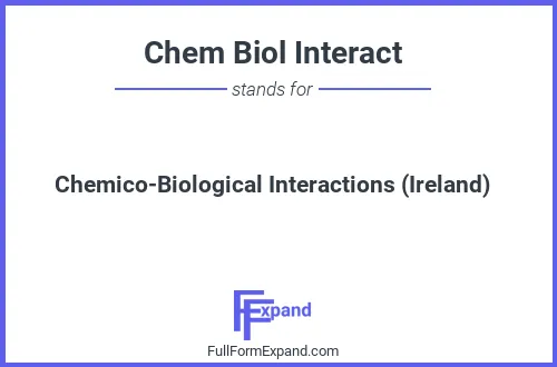 Full form of Chem Biol Interact
