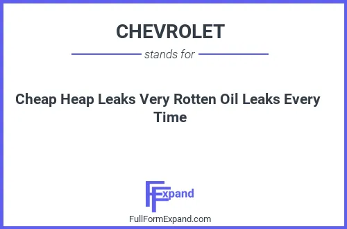 Full form of CHEVROLET