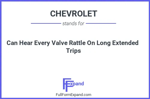 Full form of CHEVROLET