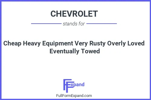 Full form of CHEVROLET