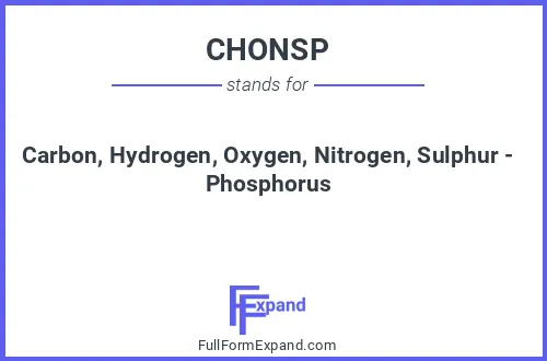 Full form of CHONSP