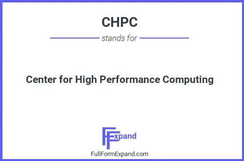 Full form of CHPC