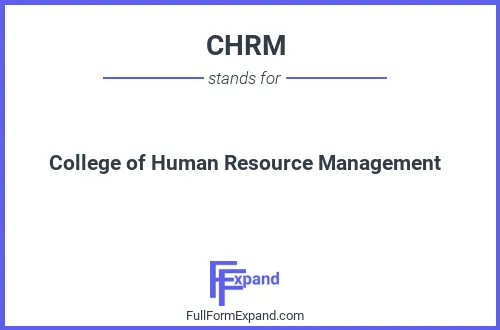 Full form of CHRM