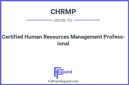 Full form of CHRMP