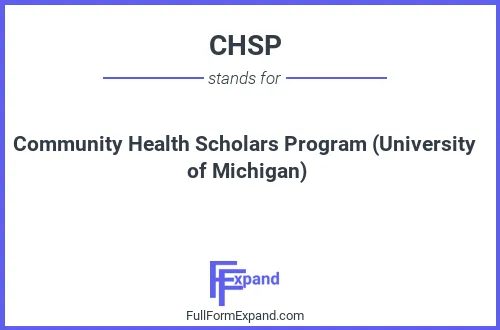 Full form of CHSP
