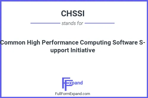 Full form of CHSSI