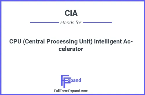 Full form of CIA