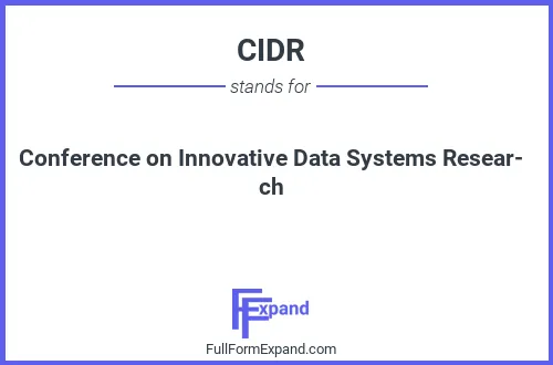 Full form of CIDR