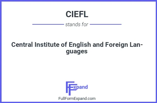 Full form of CIEFL